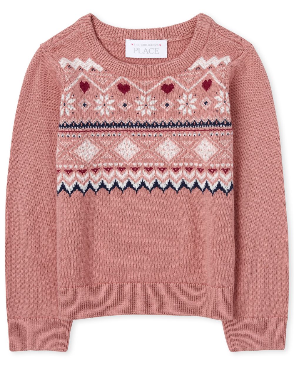 

s Toddler Fairisle Sweater - Pink - The Children's Place