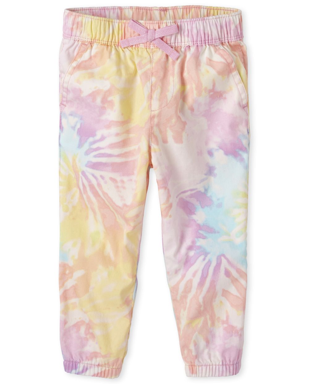 

Baby Girls Baby And Toddler Tie Dye Pull On Beach Pants - Pink - The Children's Place