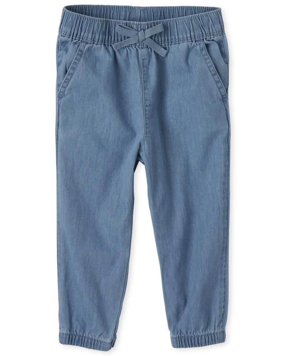 

Baby Girls Baby And Toddler Denim Pull On Beach Pants - The Children's Place