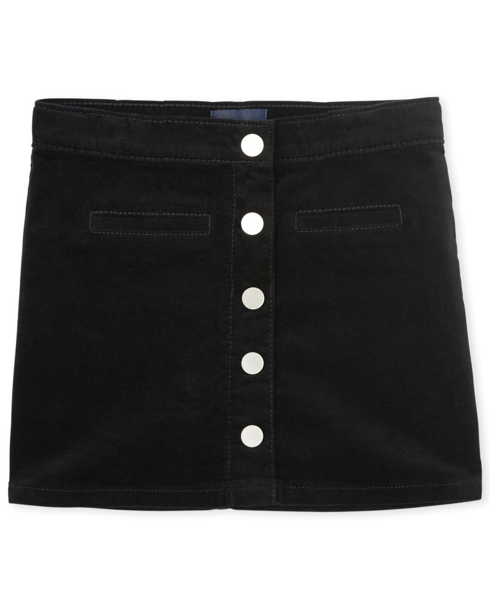 

Girls Button Corduroy Skirt - Black - The Children's Place
