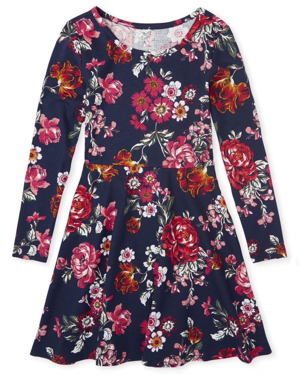 

Girls Print Skater Dress - White - The Children's Place