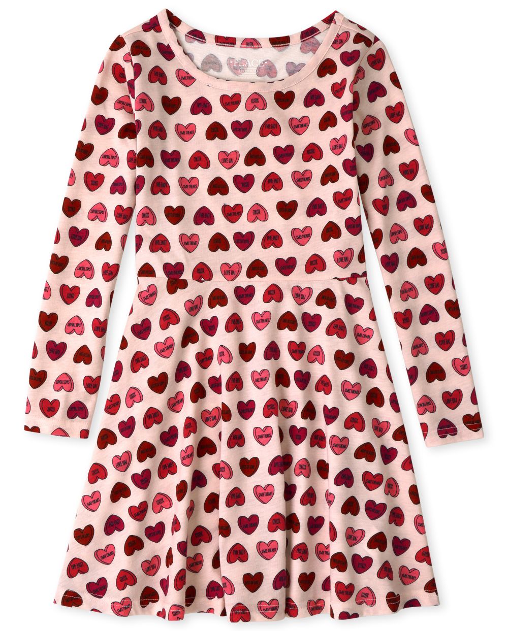 

Girls Print Skater Dress - Pink - The Children's Place
