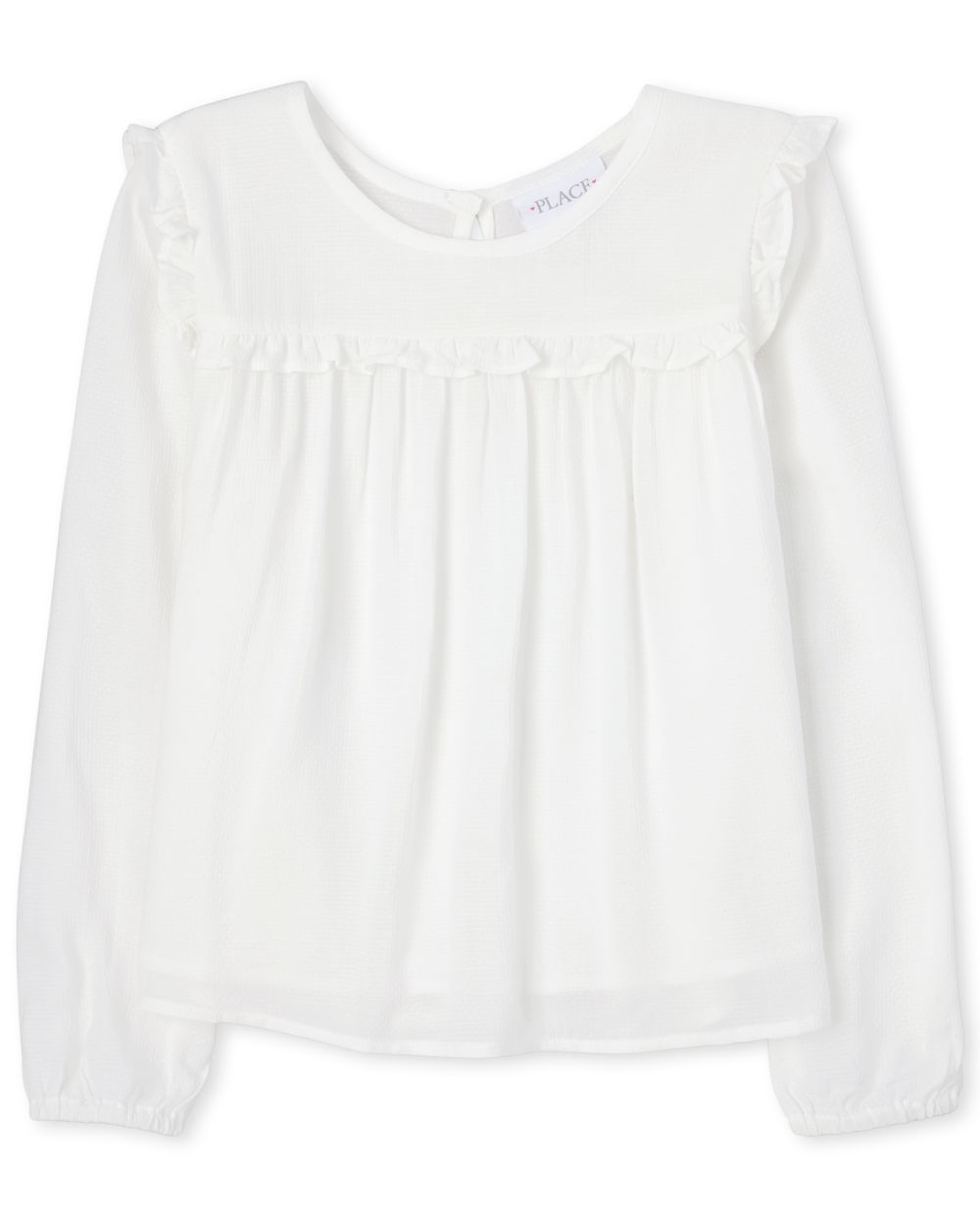 

Girls Dobby Top - White - The Children's Place