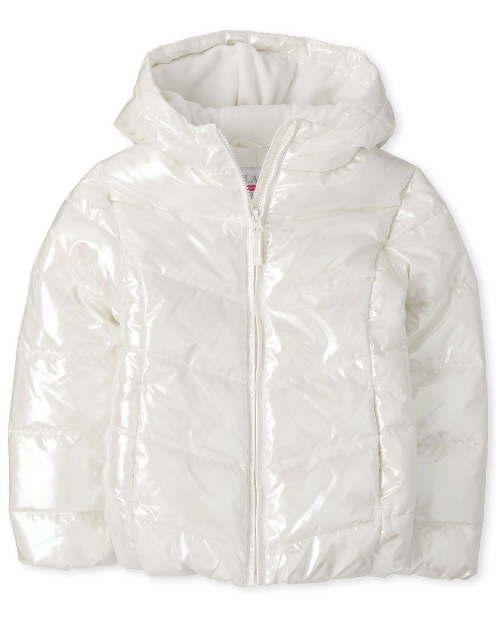 

Girls Iridescent Puffer Jacket - Gray - The Children's Place