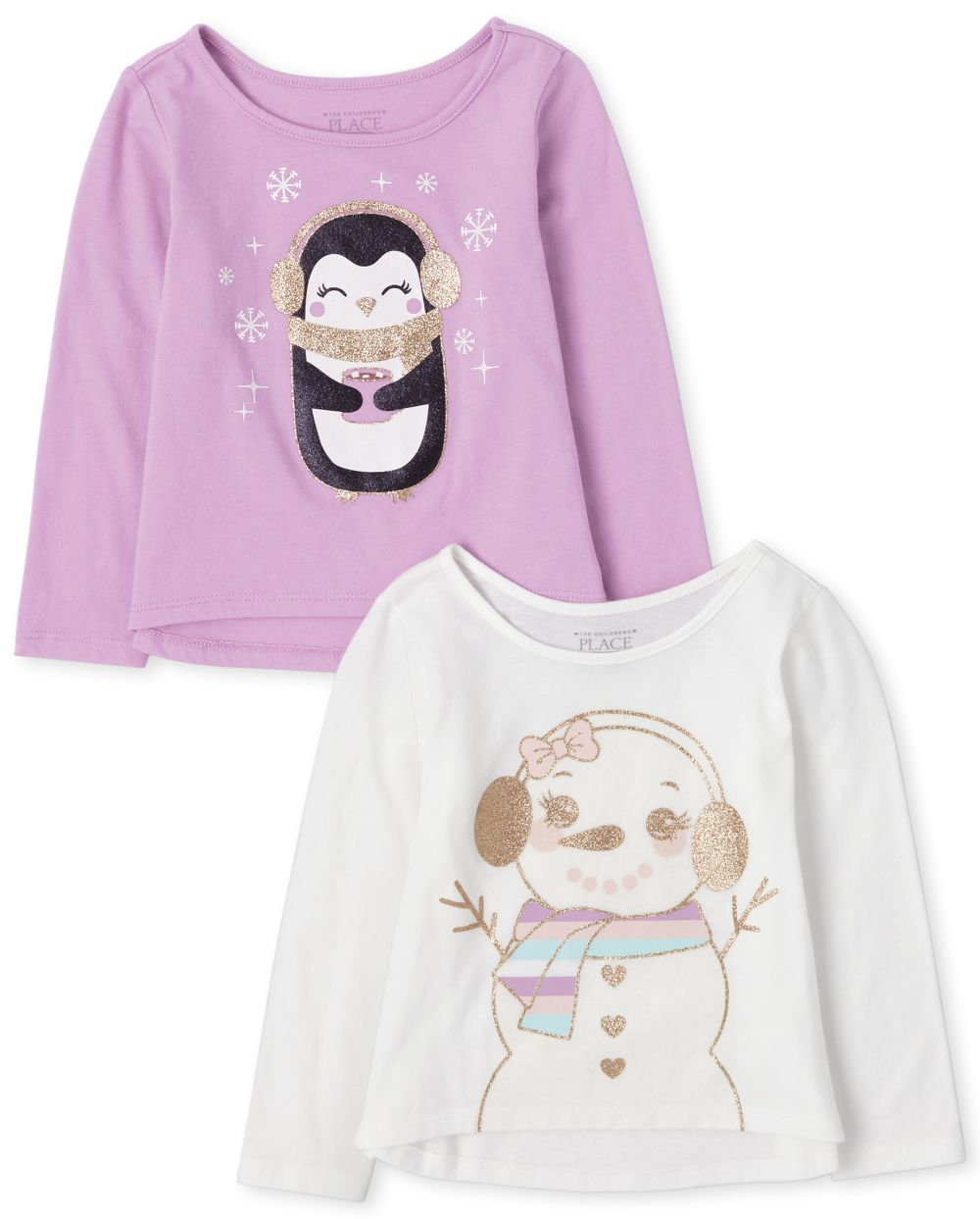 

s Toddler Glitter Top 2-Pack - Purple - The Children's Place