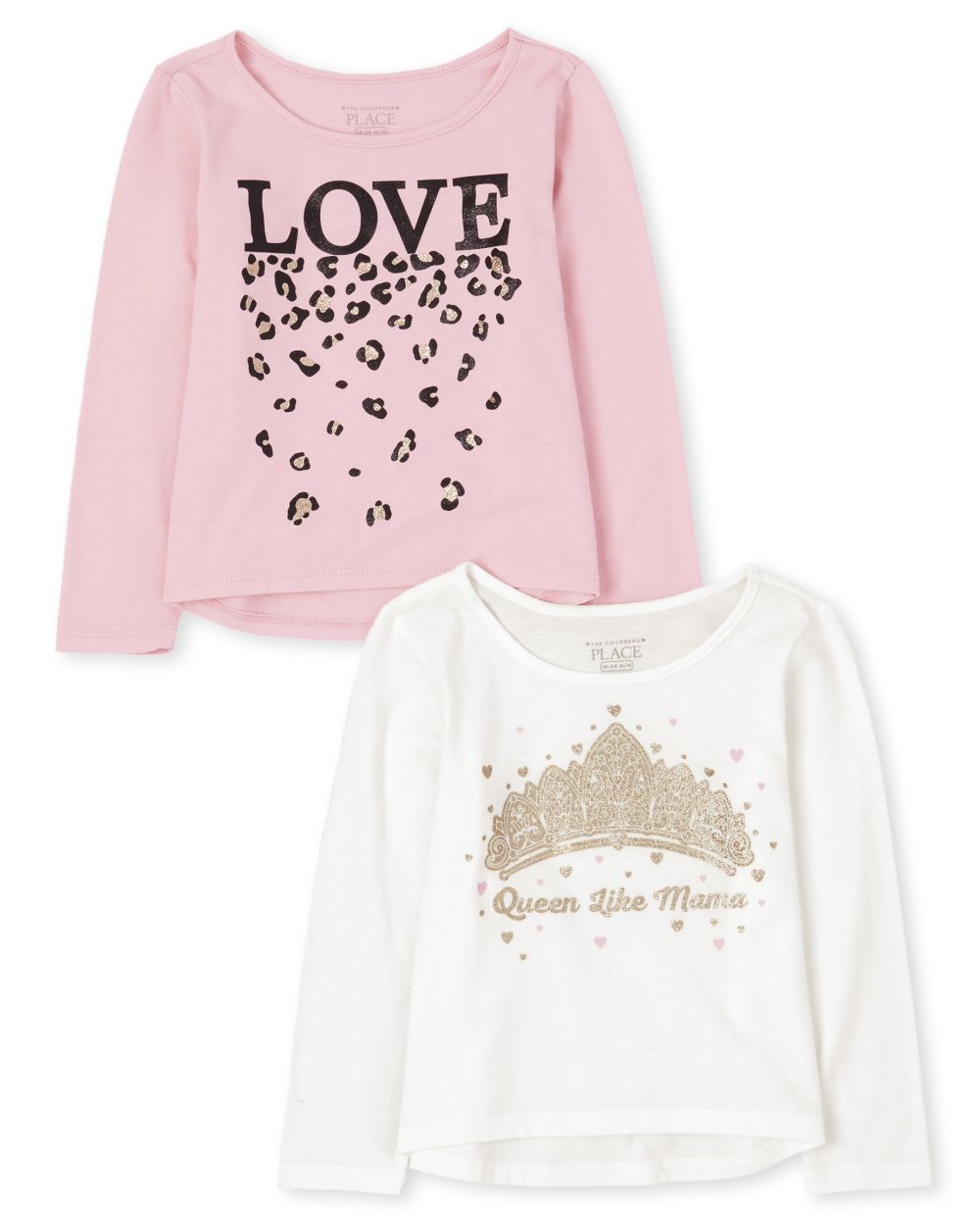 

s Toddler Glitter Top 2-Pack - Pink - The Children's Place