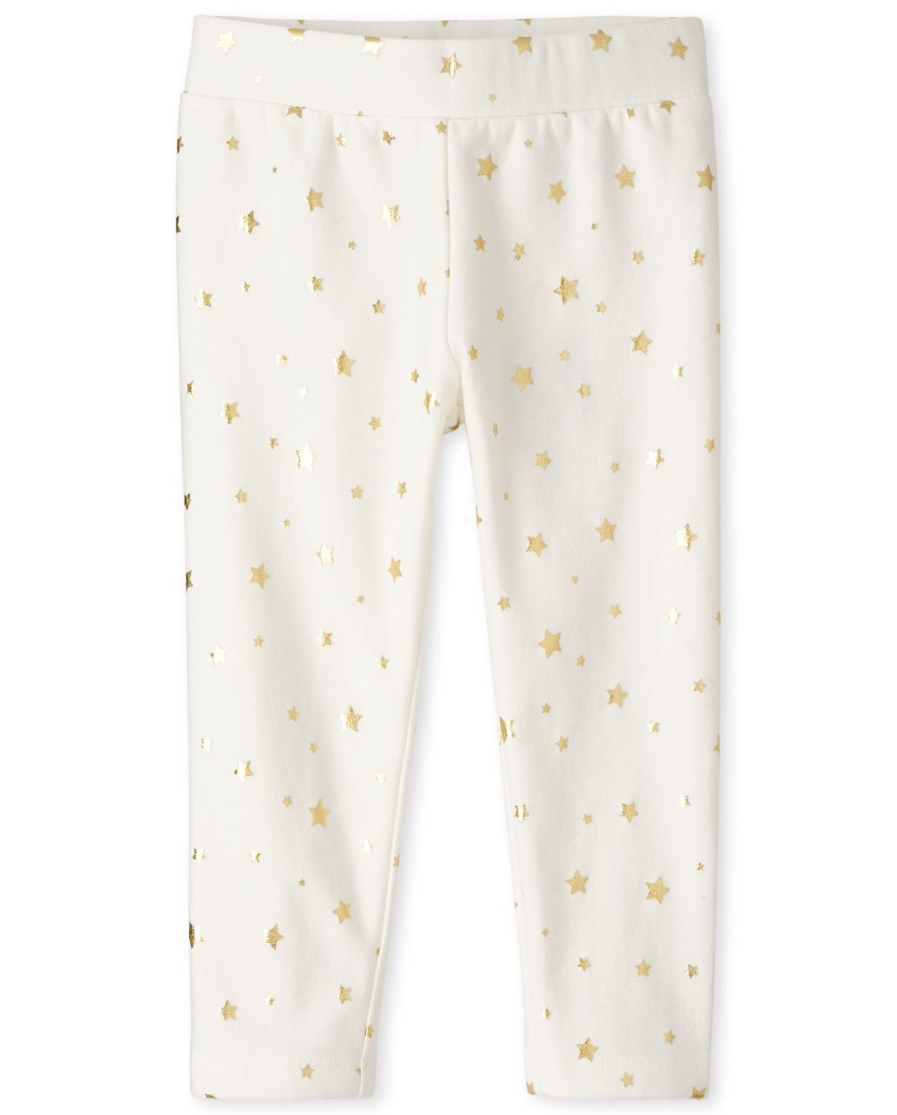 

Baby Girls Baby And Toddler Foil Cozy Leggings - White - The Children's Place
