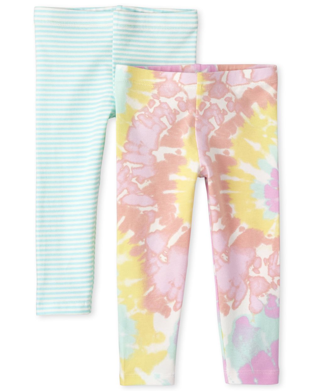 

Baby Girls Toddler Tie Dye Leggings 2-Pack - White - The Children's Place