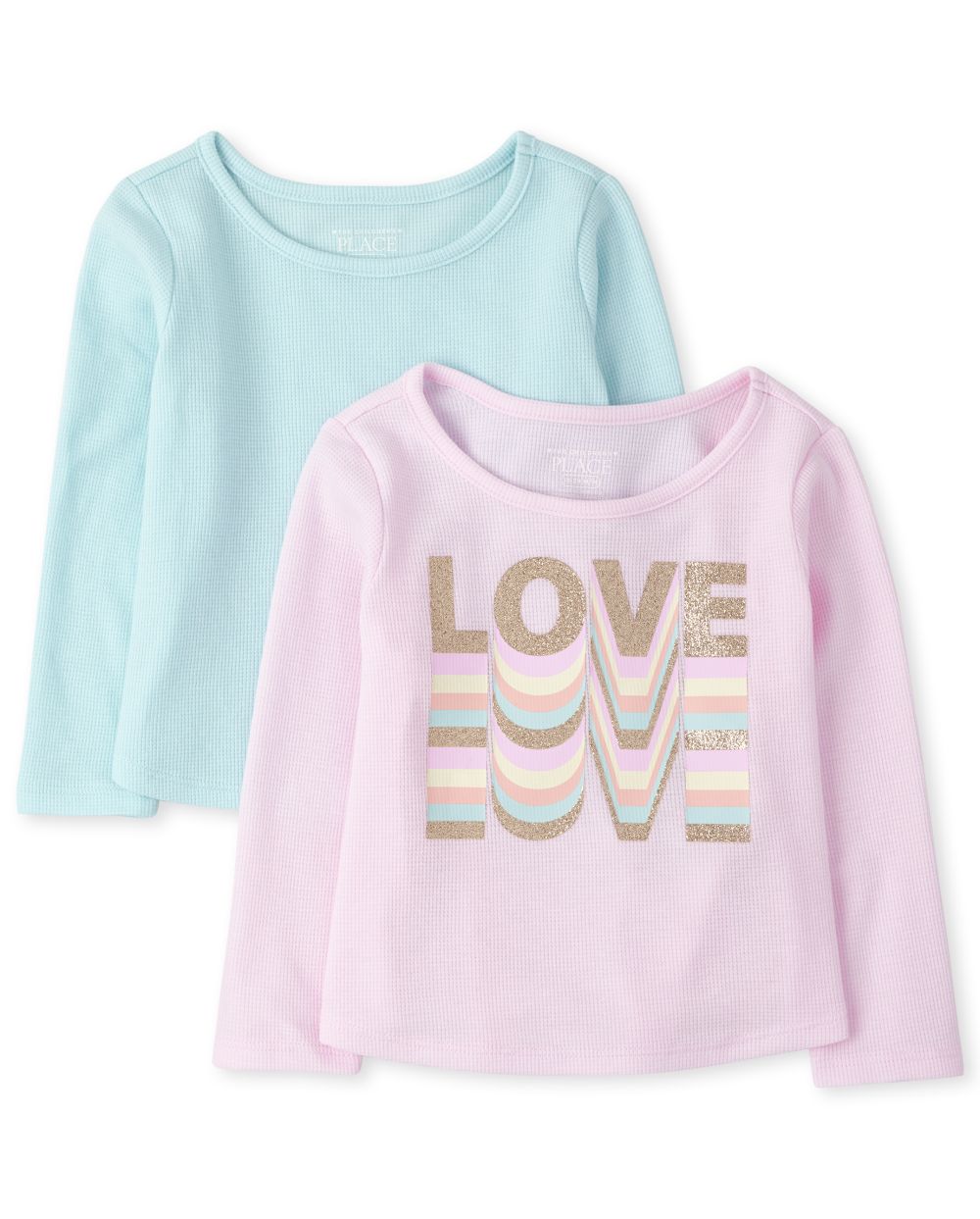 

s Toddler Love Thermal Top 2-Pack - Pink - The Children's Place