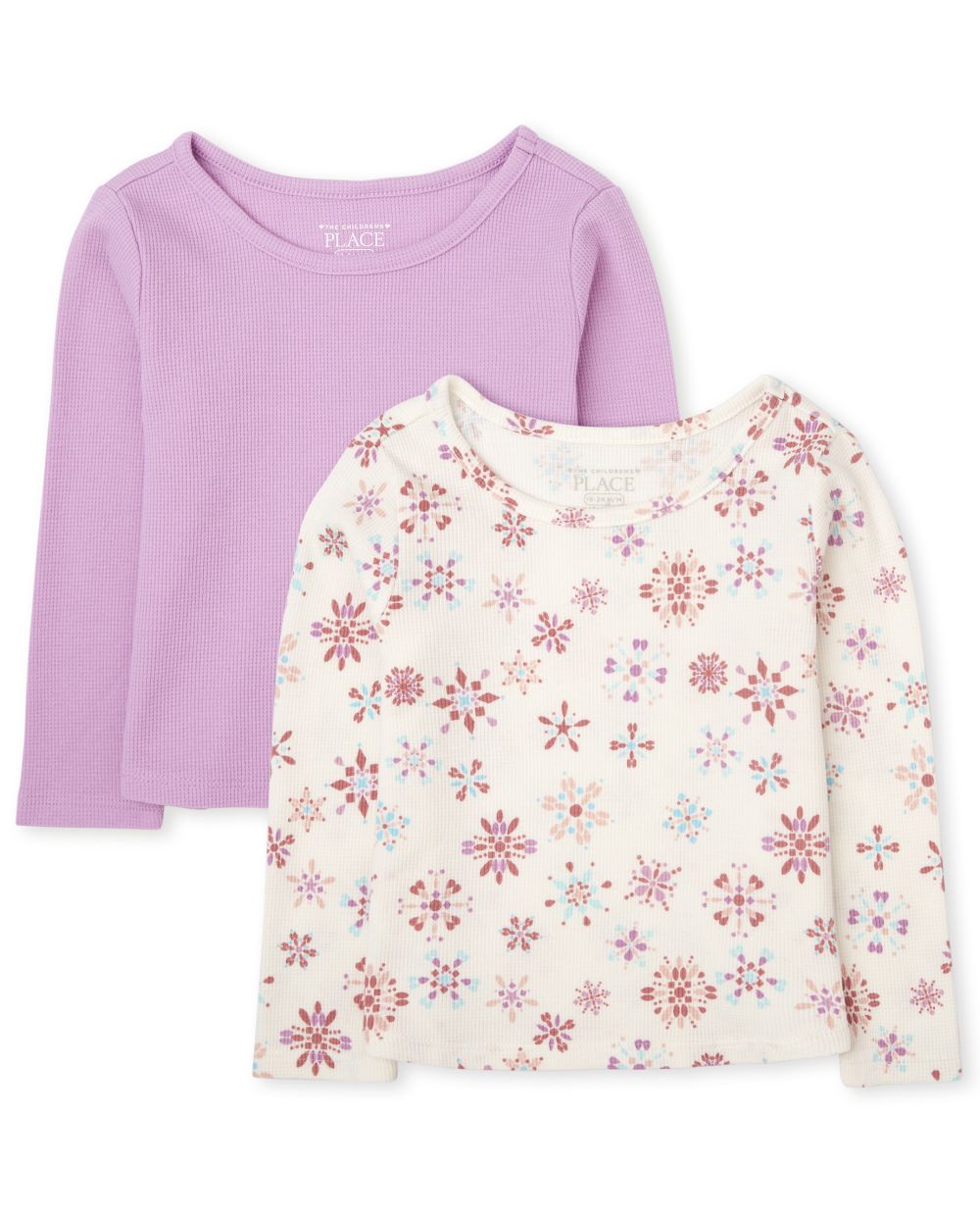 

s Toddler Snowflake Thermal Top 2-Pack - Purple - The Children's Place