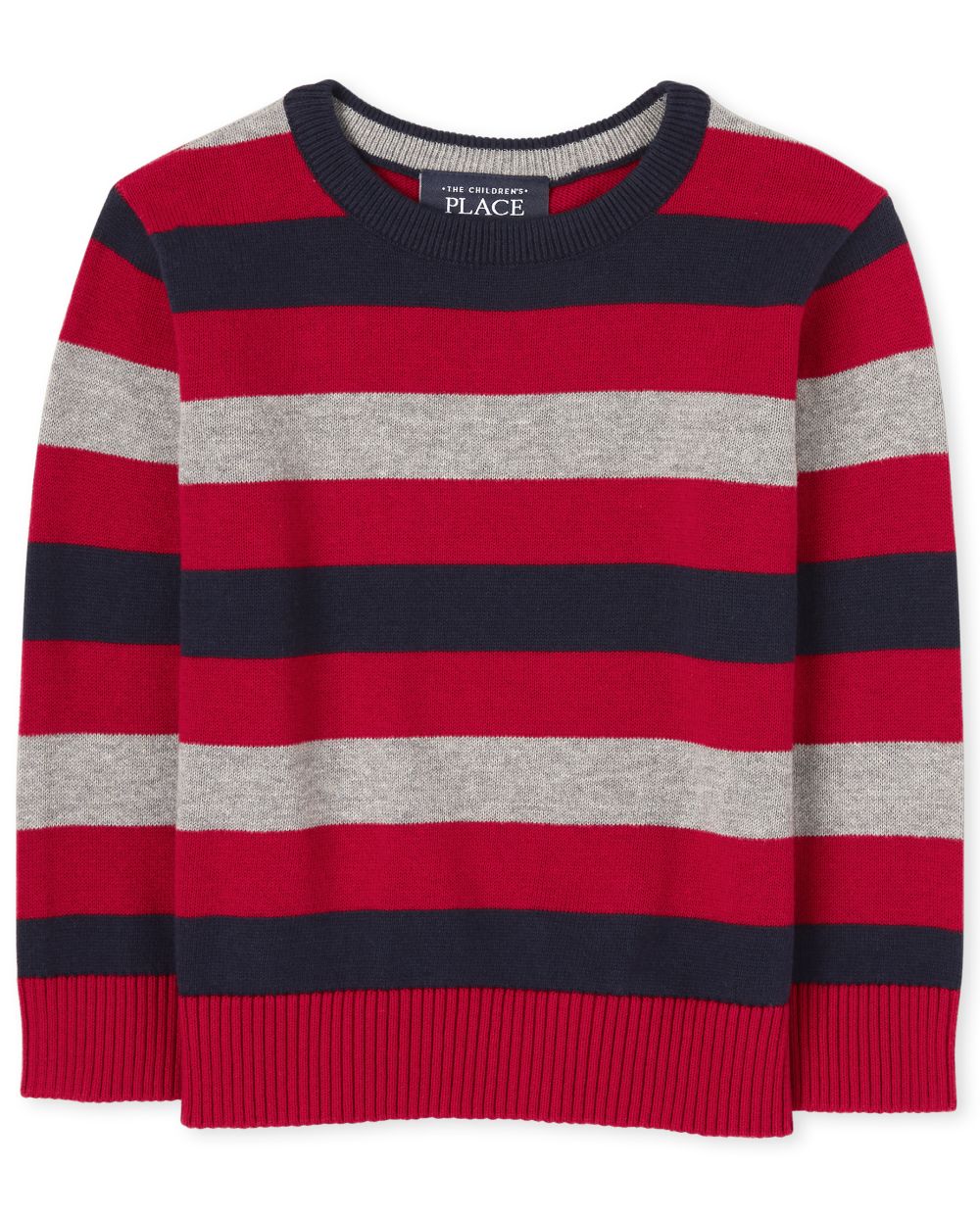 

s Toddler Boys Striped Sweater - Red - The Children's Place