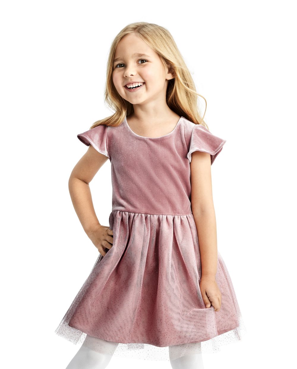 

s Toddler Velour Glitter Tutu Dress - Pink - The Children's Place