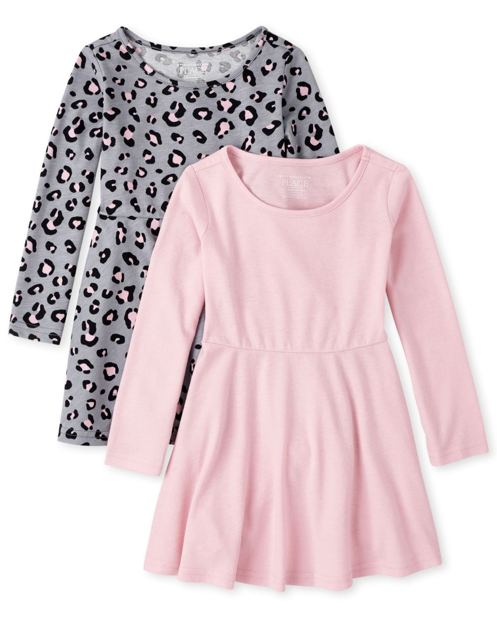

s Toddler Leopard Skater Dress 2-Pack - Pink - The Children's Place