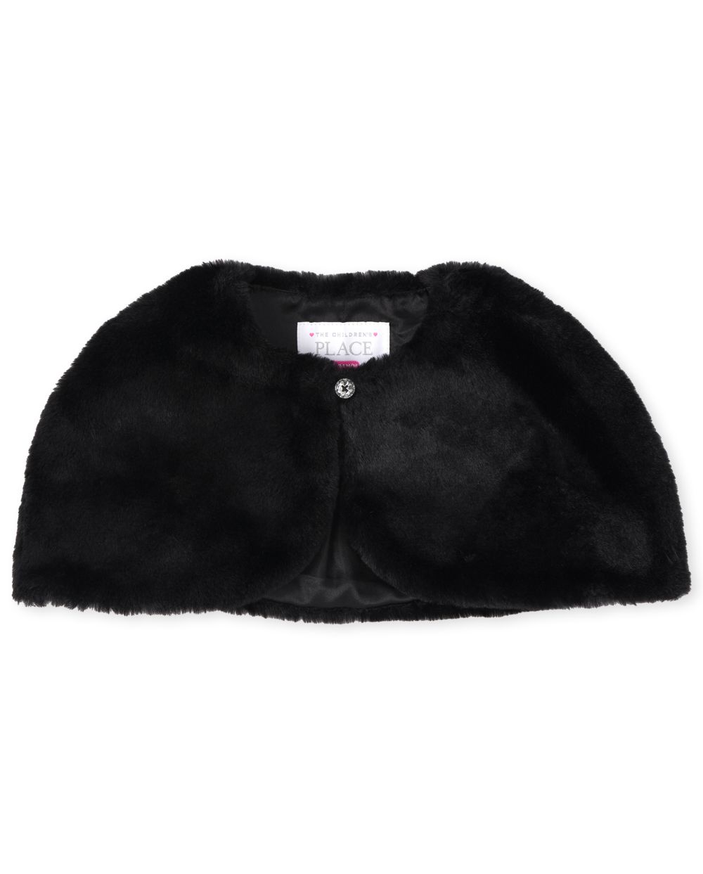 

s Toddler Faux Fur Cape - Black - The Children's Place
