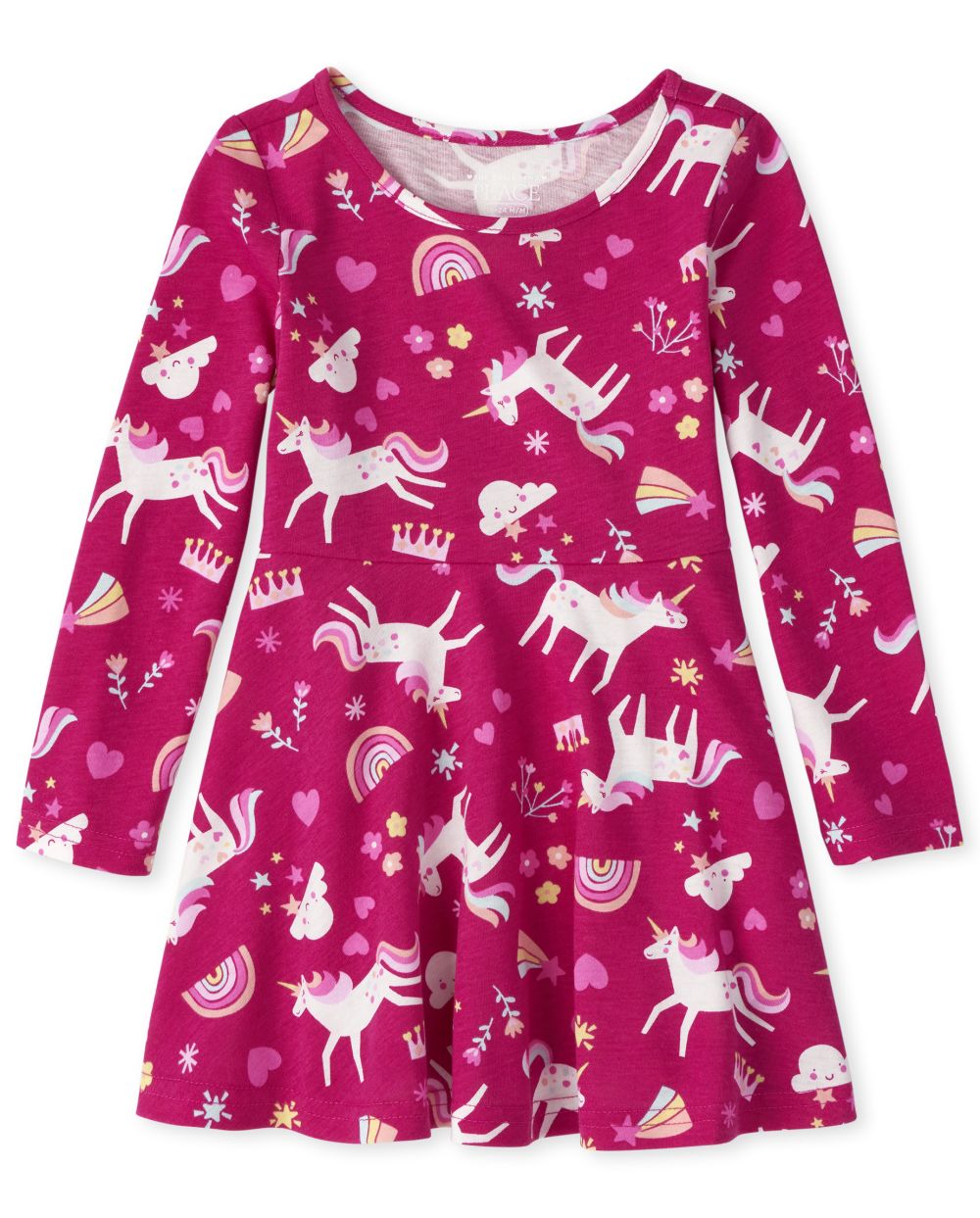

s Baby And Toddler Valentine's Day Unicorn Skater Dress - Pink - The Children's Place