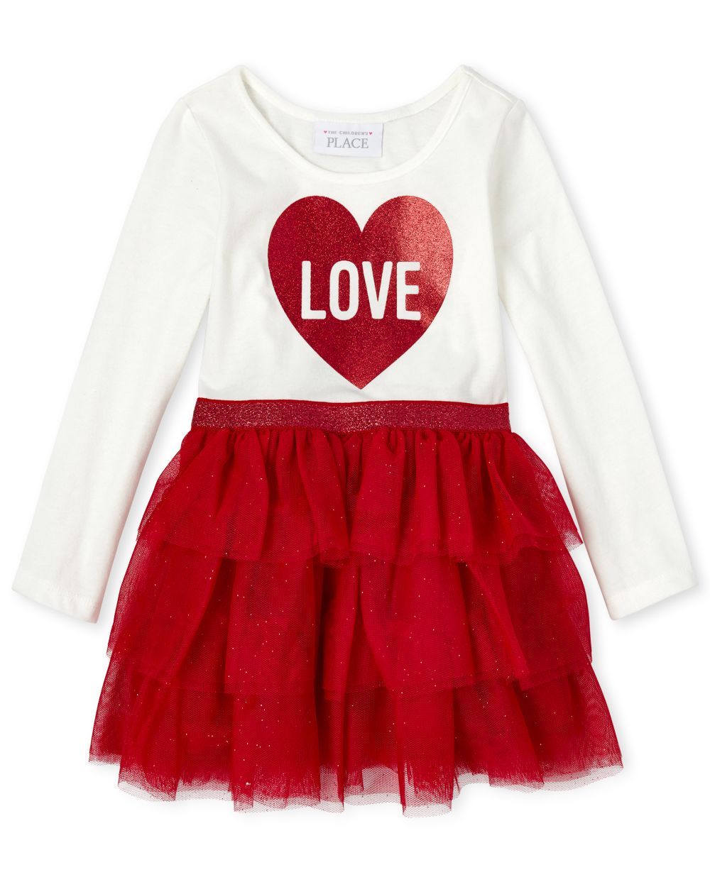 s Baby And Toddler Love Tutu Dress - White - The Children's Place
