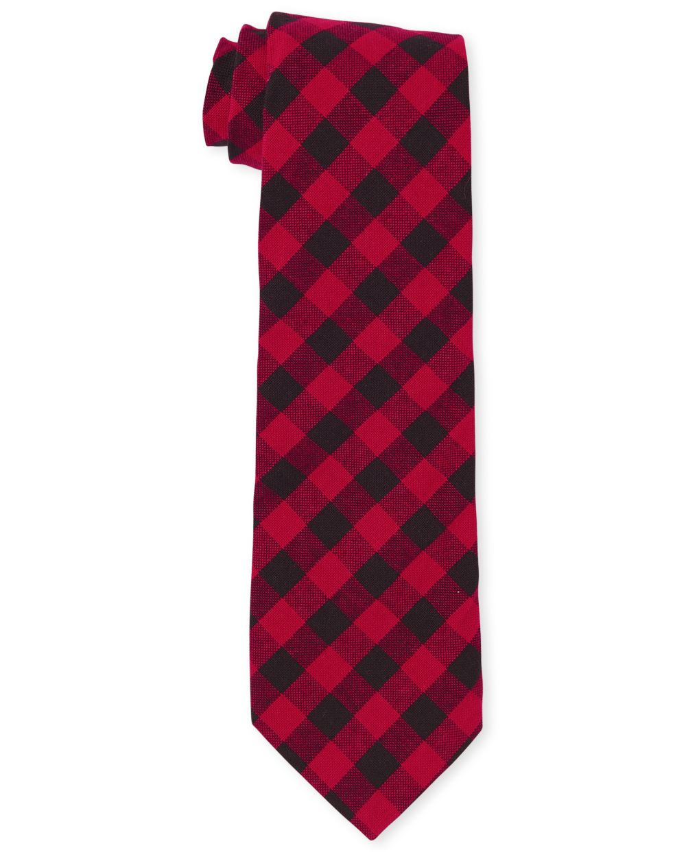 

Boys Boys Buffalo Plaid Tie - Red - The Children's Place
