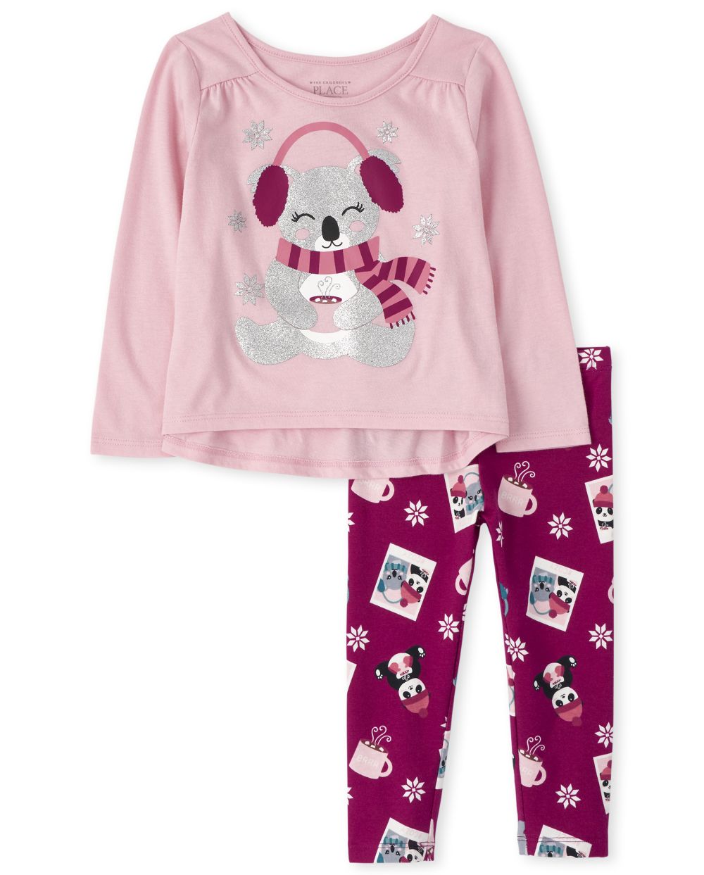 

Baby Girls Toddler Koala Outfit Set - Pink - The Children's Place