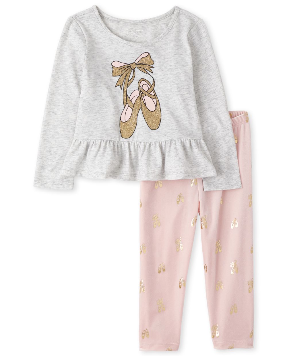 

Baby Girls Toddler Ballet Outfit Set - Gray - The Children's Place