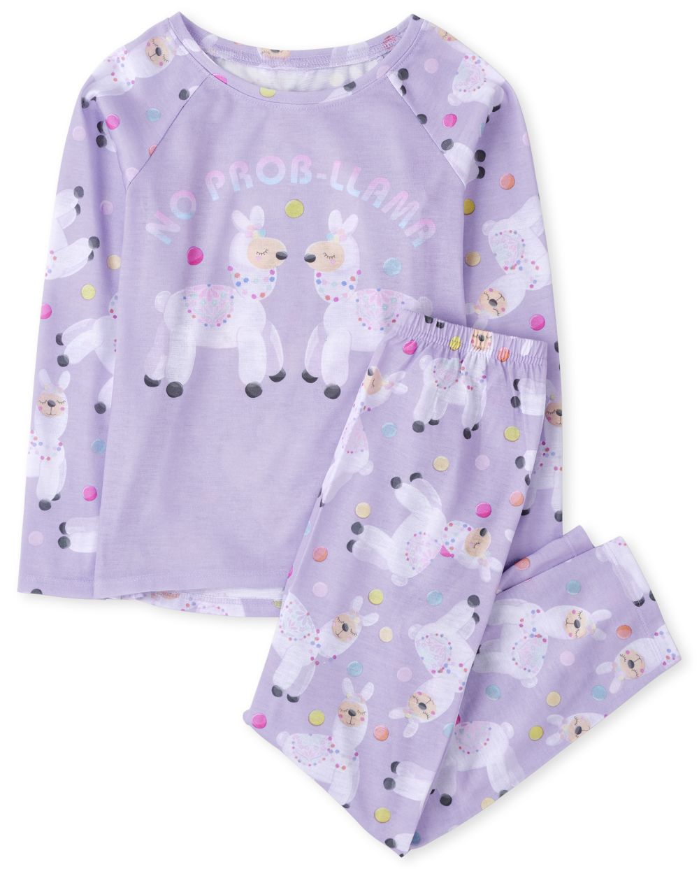 

Girls Llama Pajamas - Purple - The Children's Place
