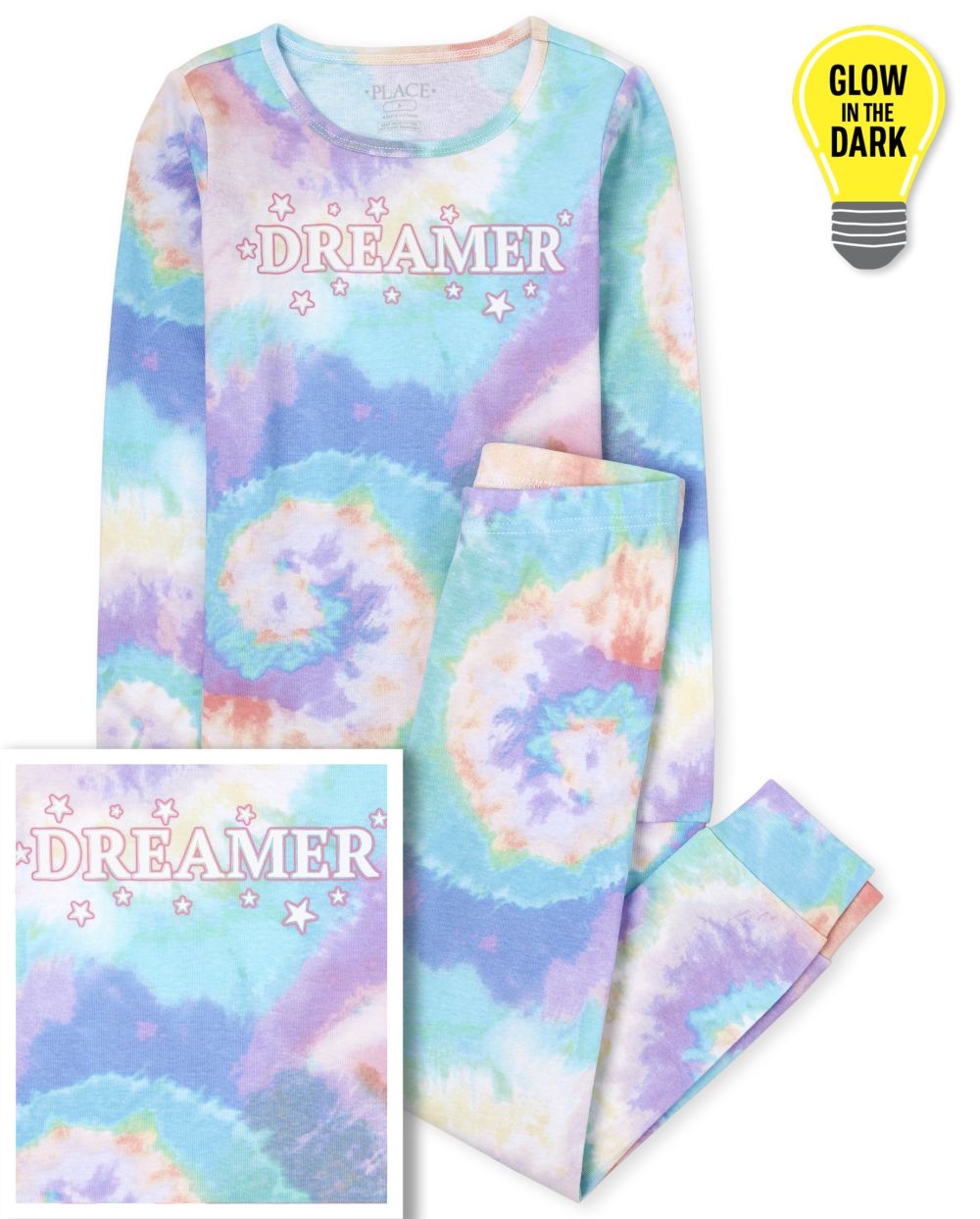 

Girls Glow Dreamer Snug Fit Cotton Pajamas - Purple - The Children's Place