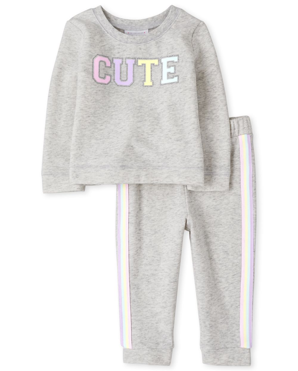 

Baby Girls Toddler Cute Outfit Set - Gray - The Children's Place