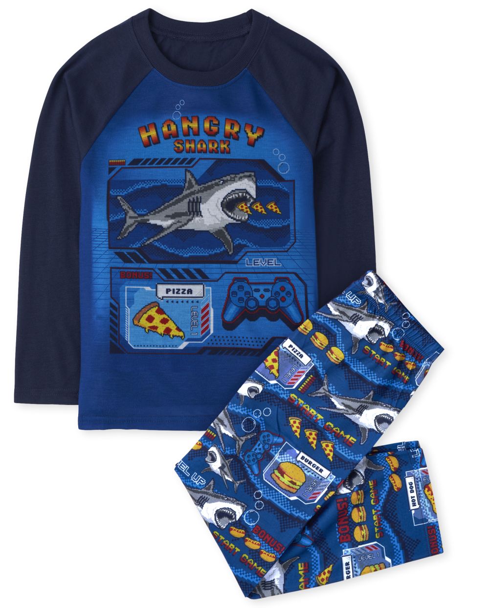 s Boys Hangry Shark Pajamas - Blue - The Children's Place