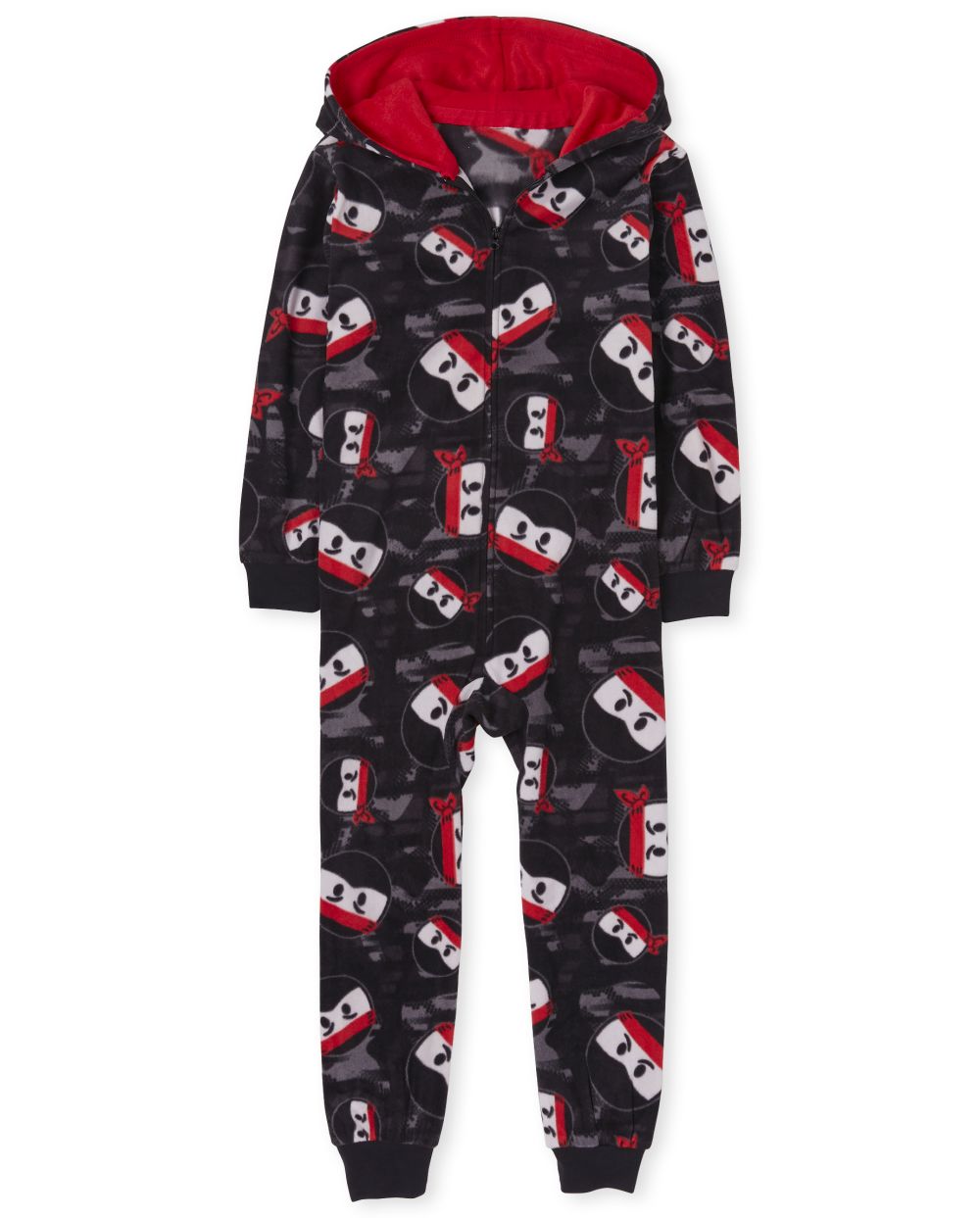 

s Boys Ninja Fleece One Piece Pajamas - Black - The Children's Place