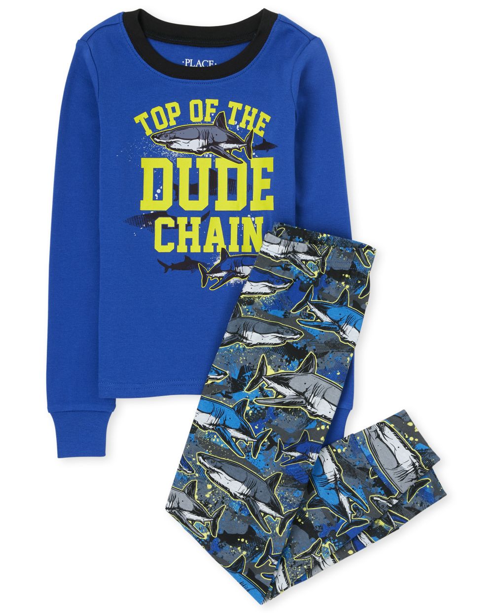 

Boys Boys Shark Snug Fit Cotton Pajamas - Black - The Children's Place