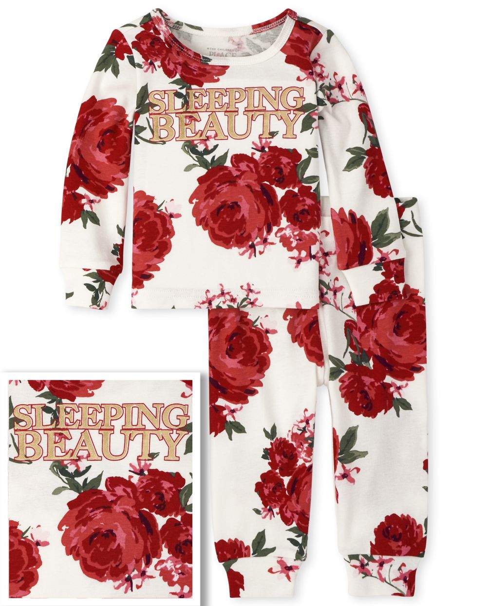 

s Baby And Toddler Mommy And Me Beauty Floral Matching Snug Fit Cotton Pajamas - Red - The Children's Place