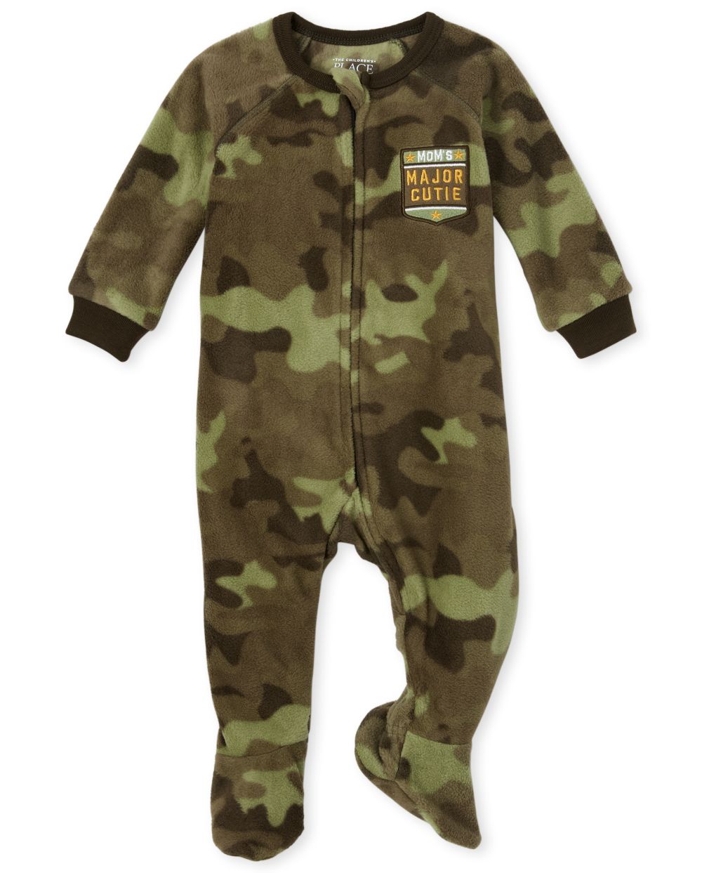 

s Baby And Toddler Boys Camo Fleece One Piece Pajamas - Green - The Children's Place