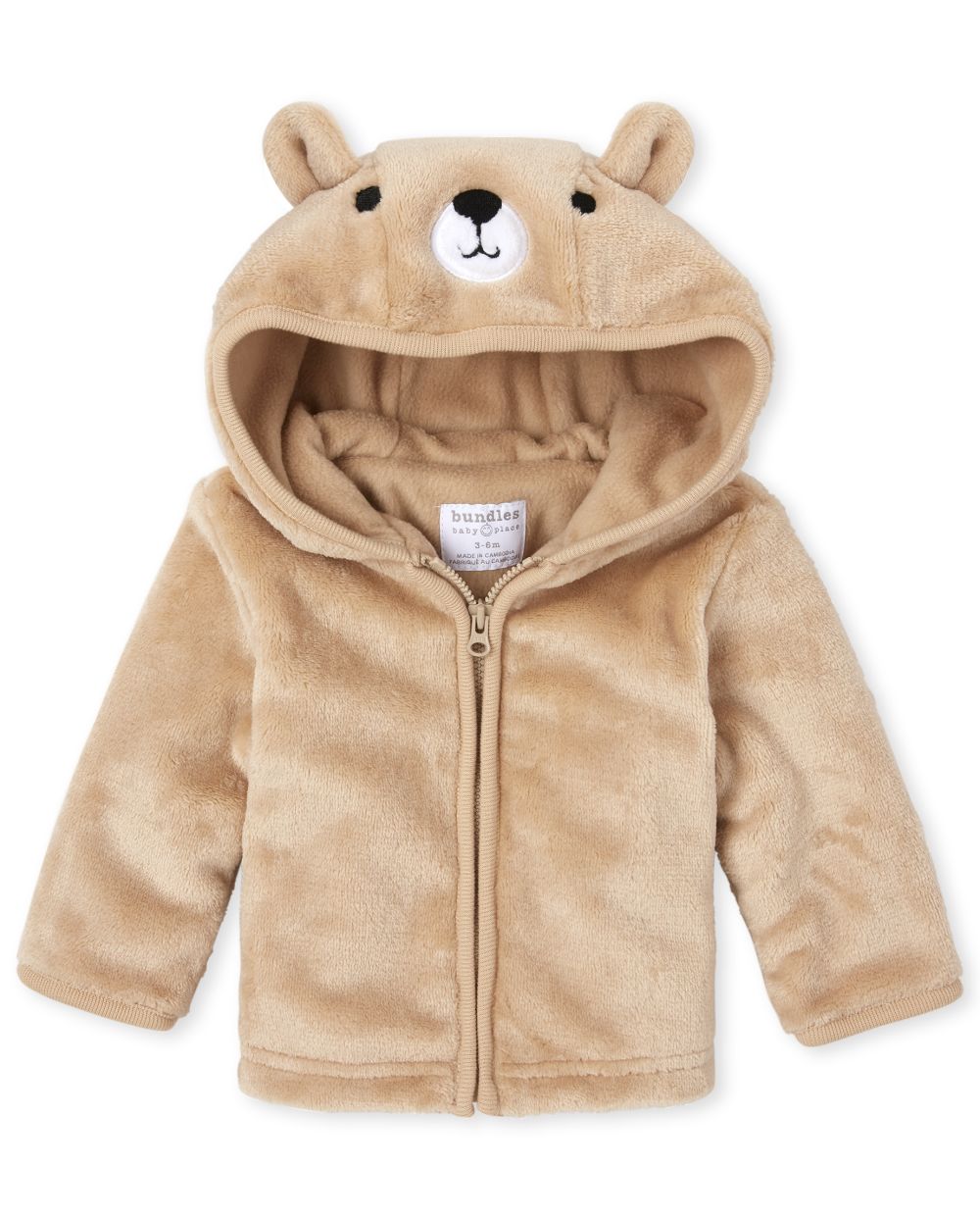 

s Baby Boys Bear Faux Fur Cozy Jacket - Brown - The Children's Place