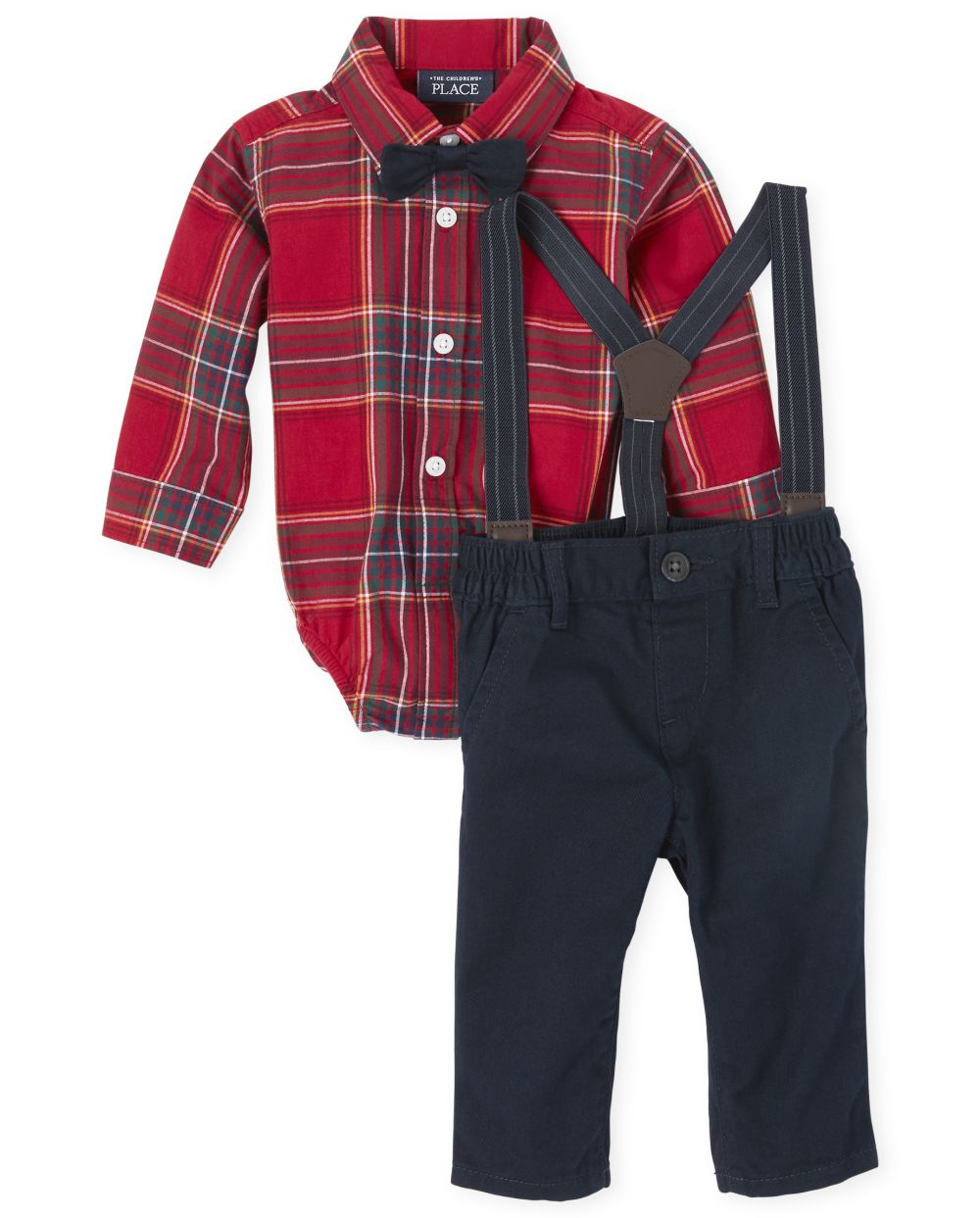 

s Baby Boys Matching Family Plaid Poplin Outfit Set - Red - The Children's Place