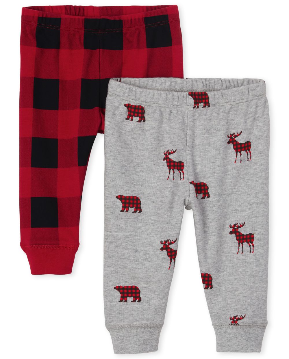 

Newborn Baby Boys Buffalo Plaid Pants 2-Pack - Red - The Children's Place