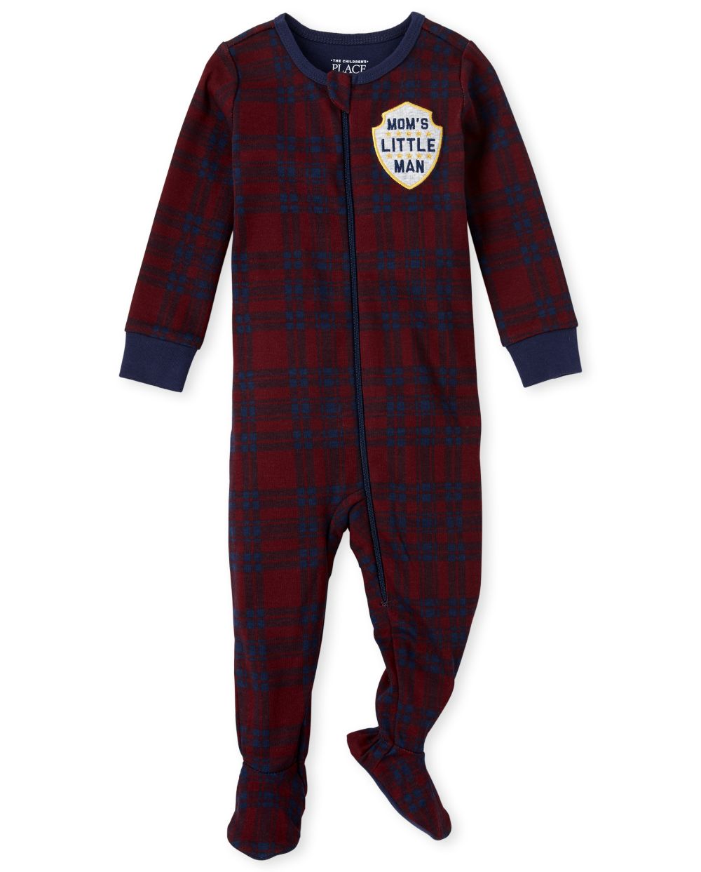 

s Baby And Toddler Boys Mom's Little Man Snug Fit Cotton One Piece Pajamas - Red - The Children's Place