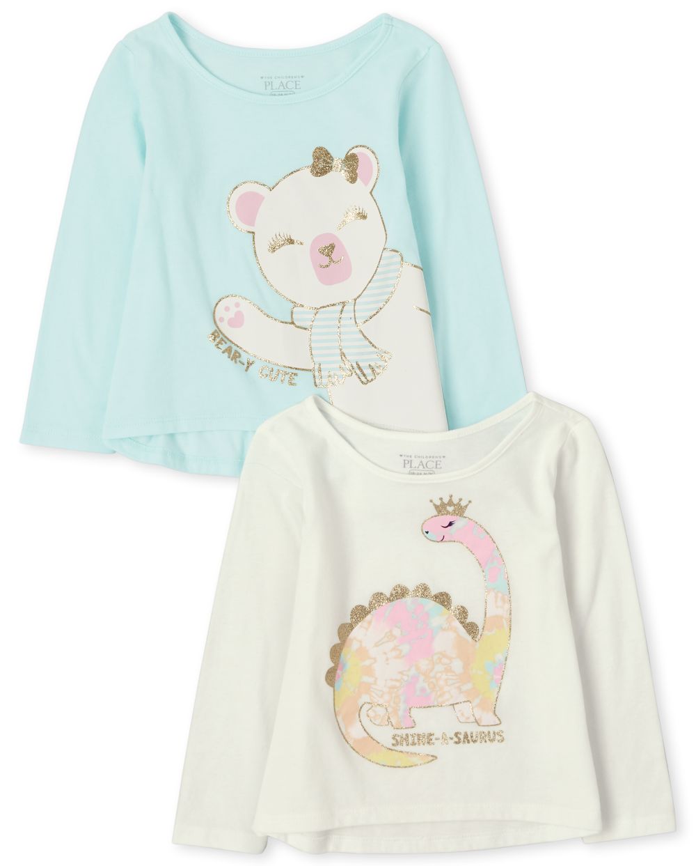 

s Toddler Graphic Top 2-Pack - White - The Children's Place