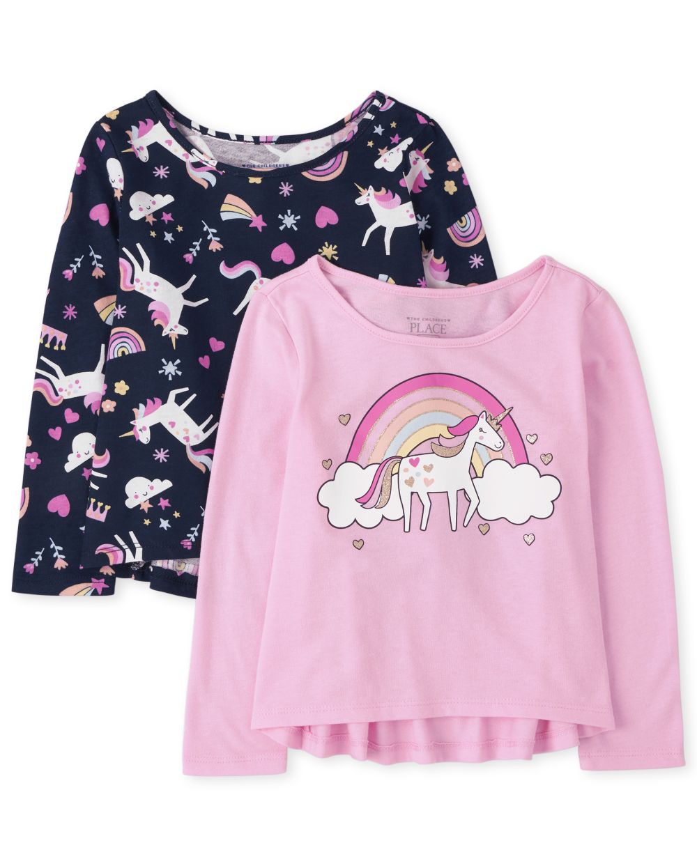 

s Toddler Graphic Top 2-Pack - Pink - The Children's Place