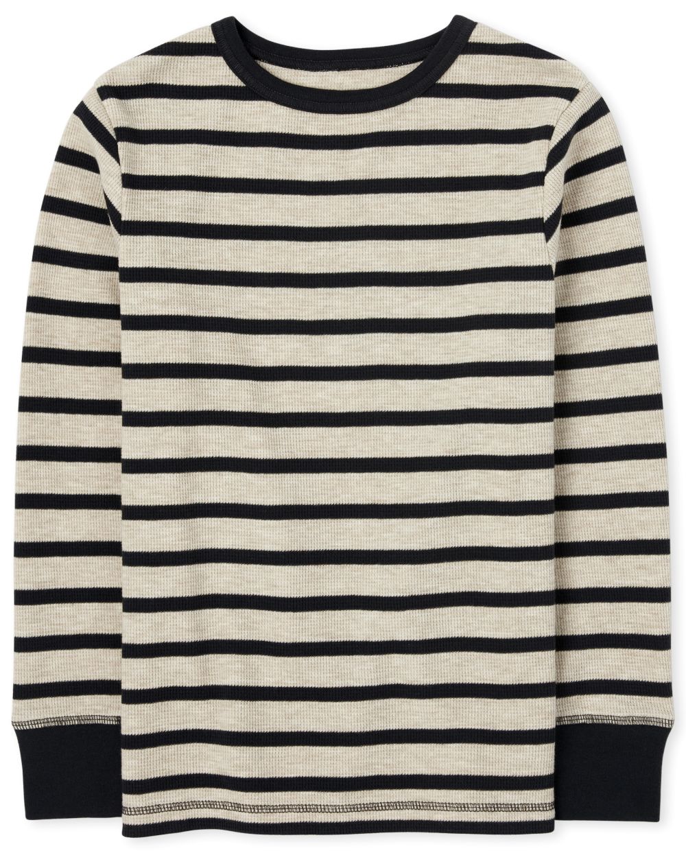 

Boys Boys Striped Thermal Top - Gray - The Children's Place