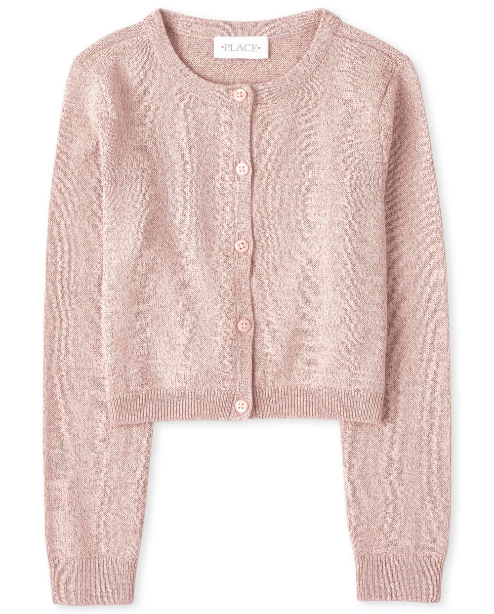 

Girls Metallic Cardigan - Pink Sweater - The Children's Place