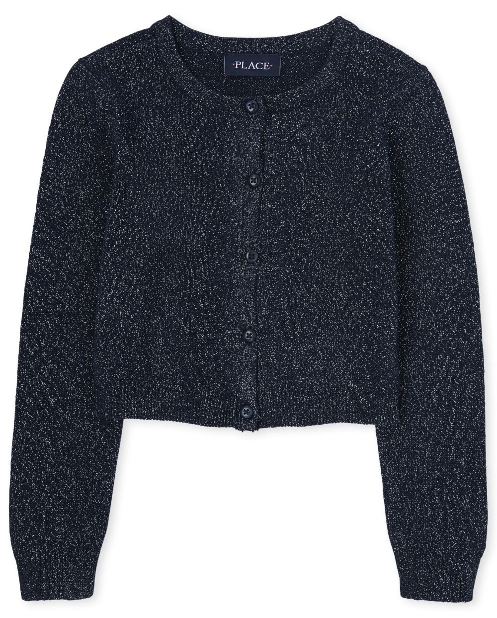 

Girls Metallic Cardigan - Blue Sweater - The Children's Place