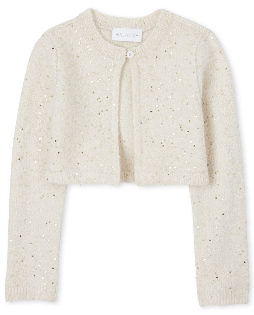

Girls Sequin Cardigan - White Sweater - The Children's Place