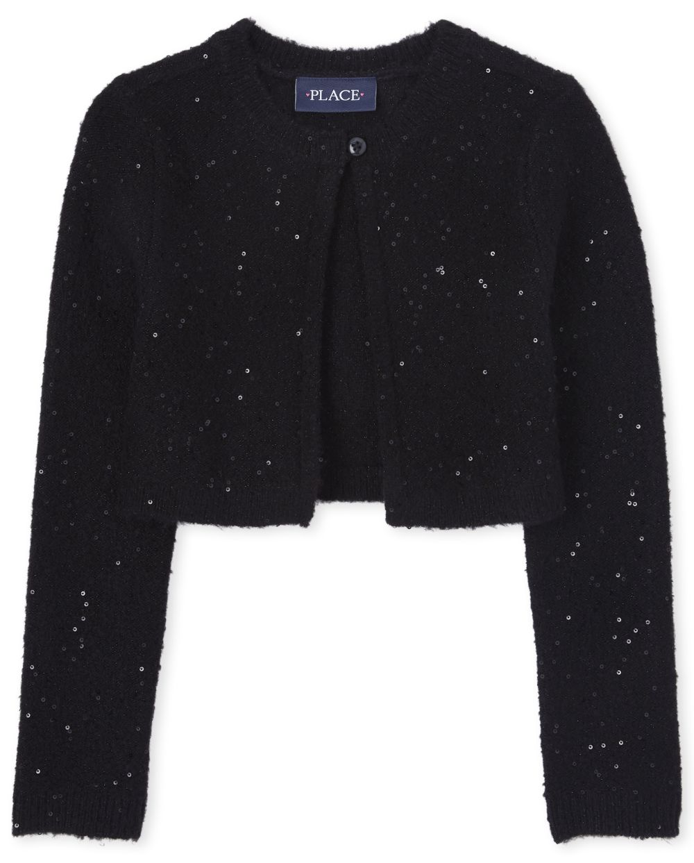 

Girls Sequin Cardigan - Black Sweater - The Children's Place