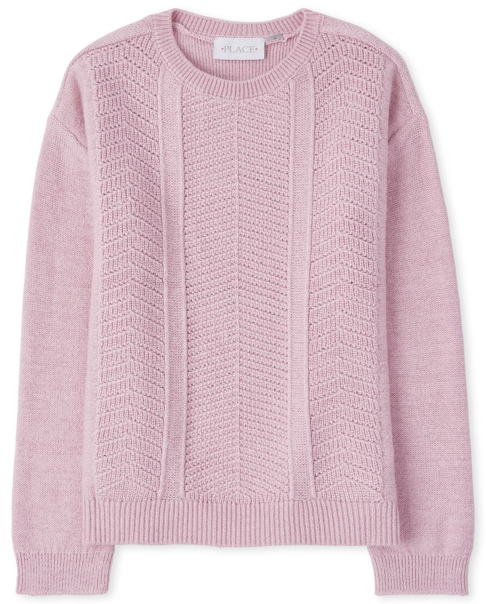 

Girls Stitched Sweater - Pink - The Children's Place