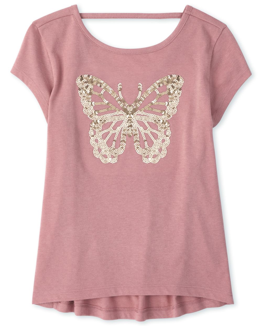 

Girls Graphic Cut Out Top - Pink - The Children's Place