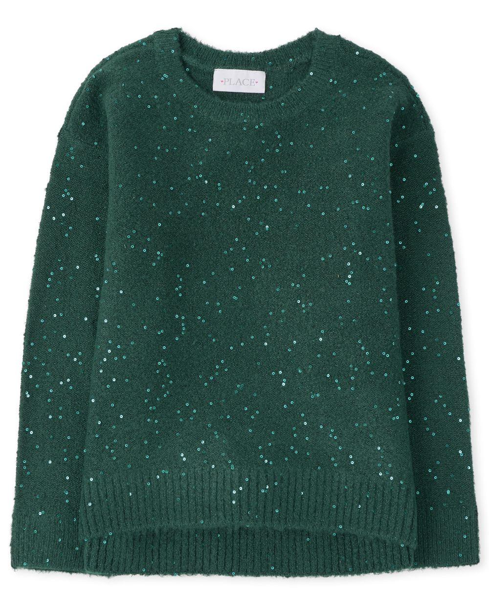 

Girls Sequin Sweater - Green - The Children's Place