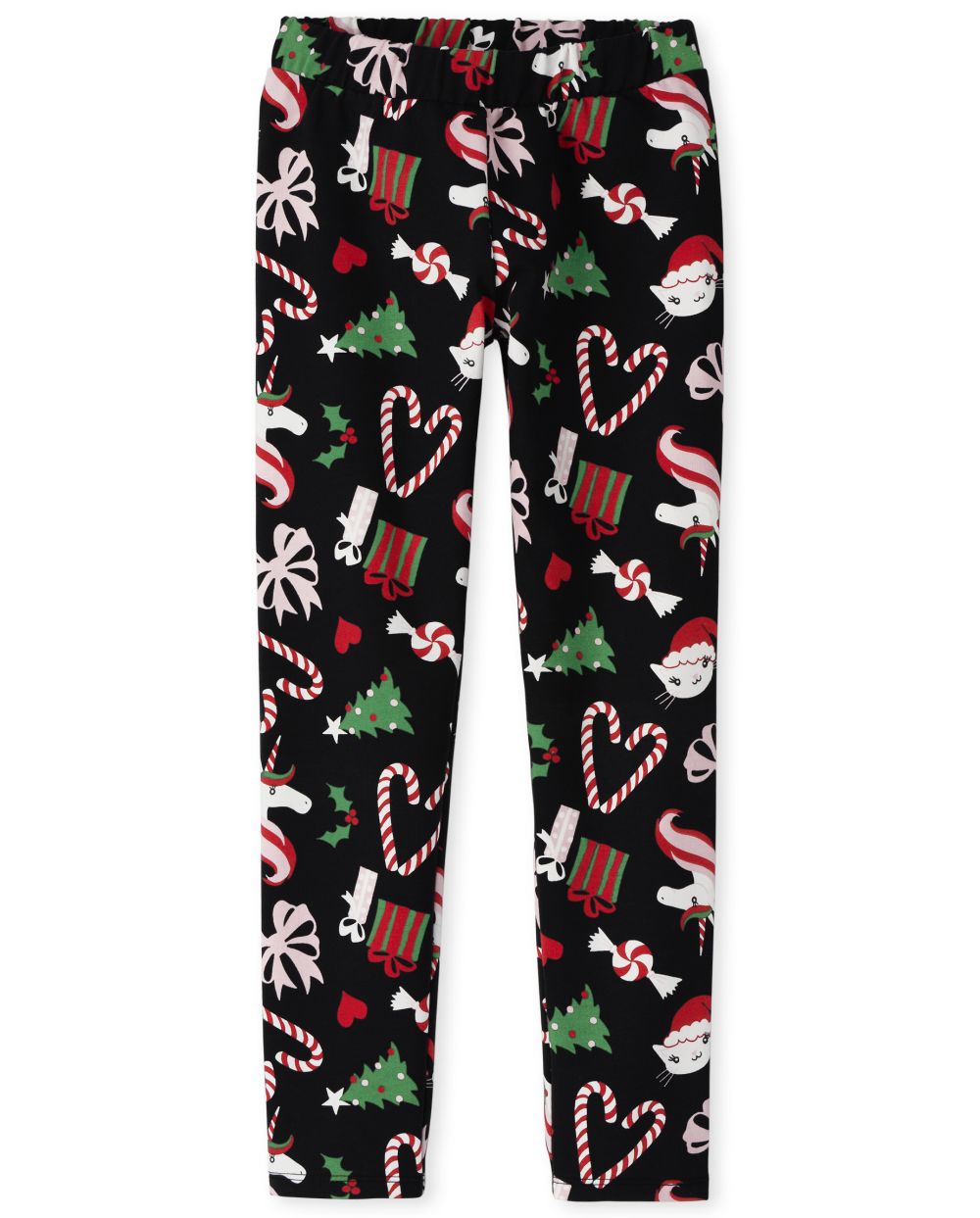 

Girls Print Cozy Leggings - Black - The Children's Place