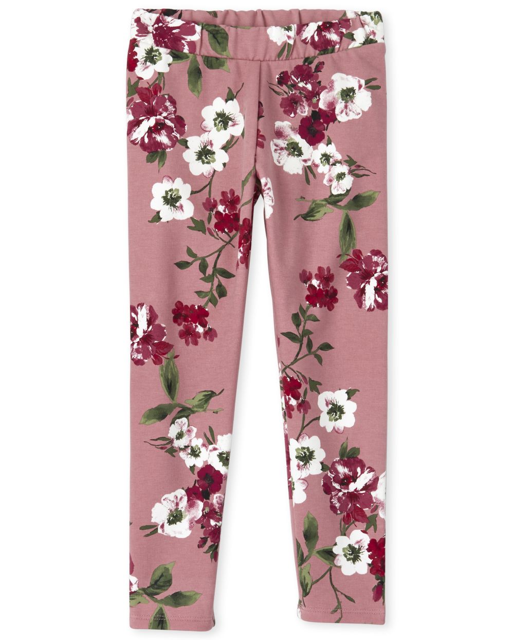 

Girls Print Fleece Lined Cozy Leggings - Pink - The Children's Place