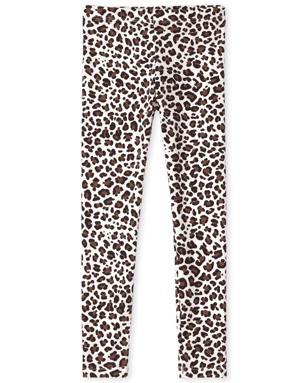 Girls Leopard Print Knit Leggings