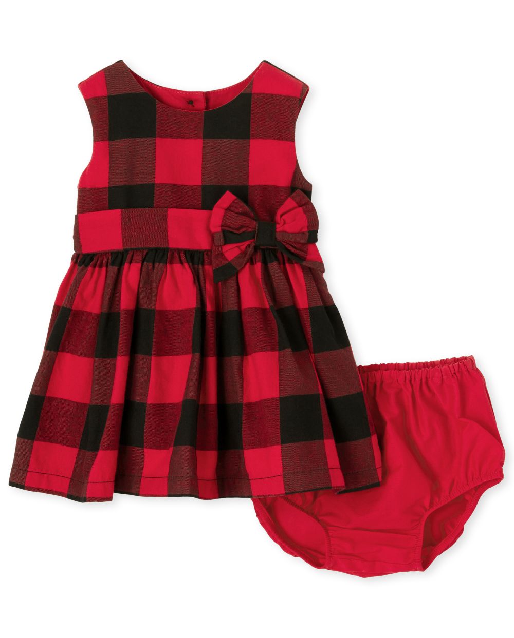 

Newborn Baby Matching Family Buffalo Plaid Fit And Flare Dress - Red - The Children's Place