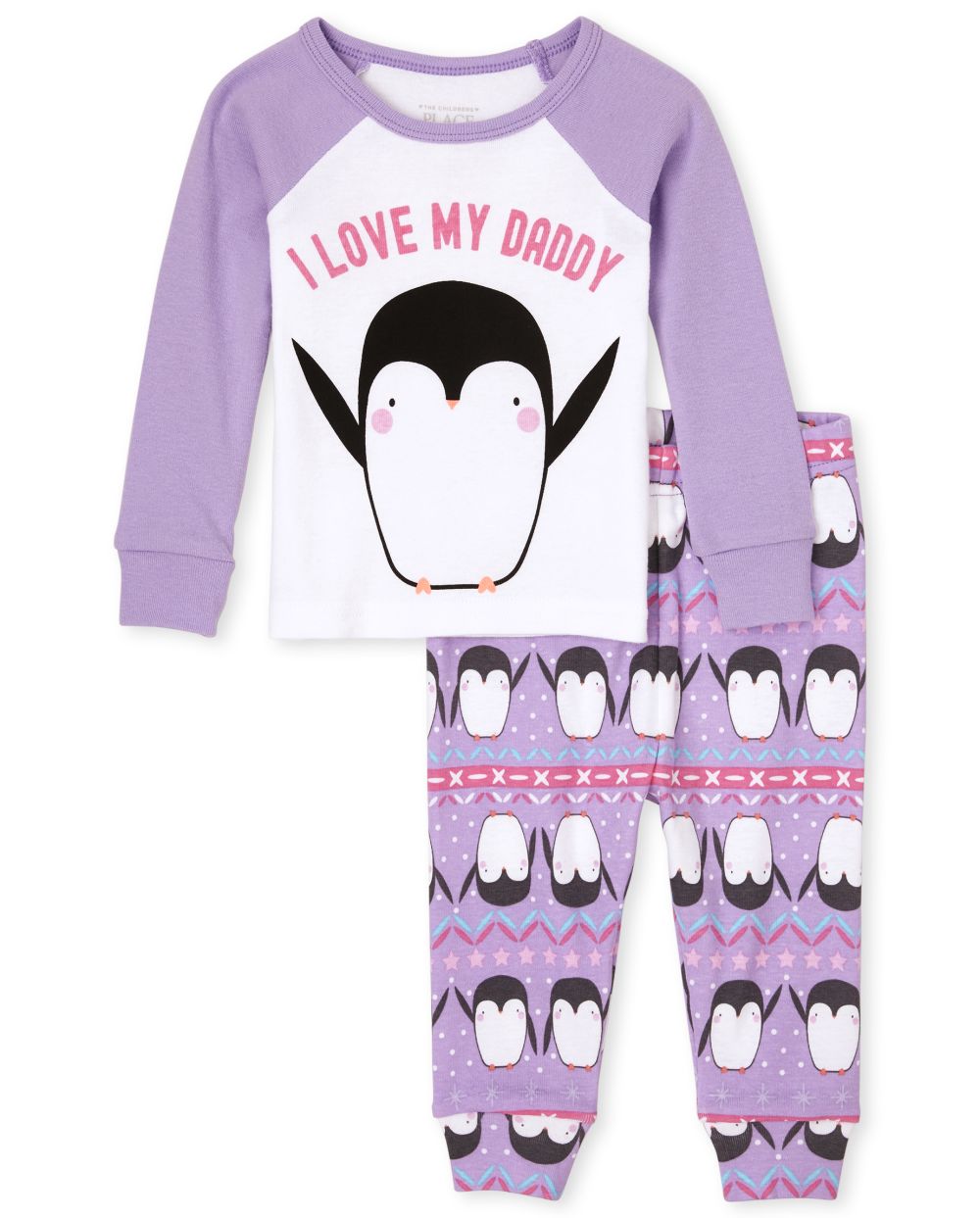 

s Baby And Toddler Penguin Love Snug Fit Cotton Pajamas - Purple - The Children's Place